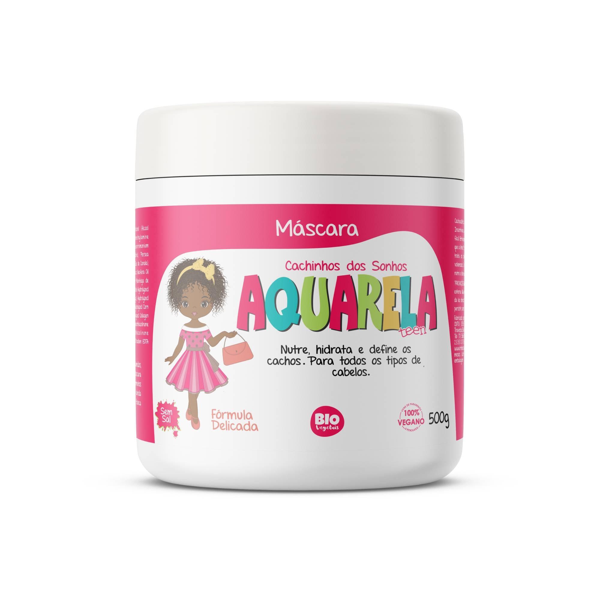 Máscara Aquarela Teen Cachinhos dos Sonhos Biovegetais - 500g - Trihair Cosméticos
